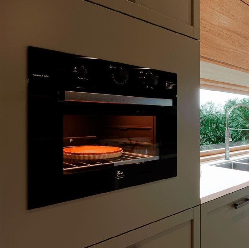 Fischer Forno a Gás Embutir Infinity 50L com Grill Preto