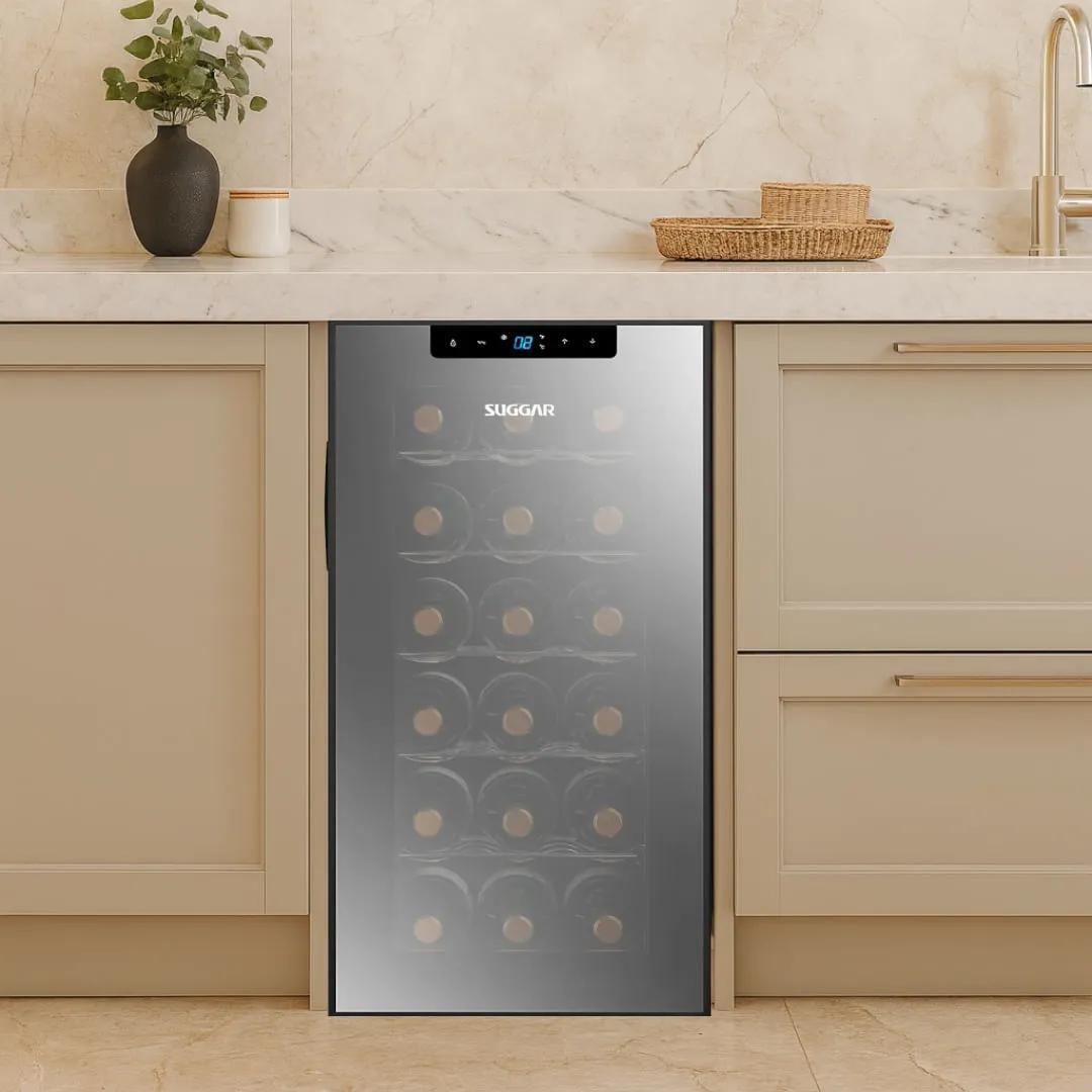 Suggar Adega Climatizada Cannes 18 Garrafas Painel Touch Preta 110V