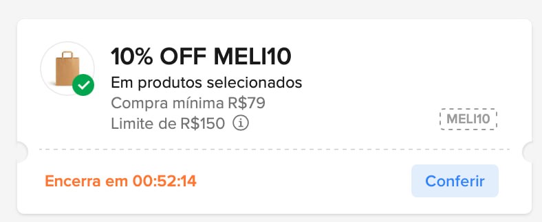 Cupom Mercado Livre 10% OFF em Selecionados
