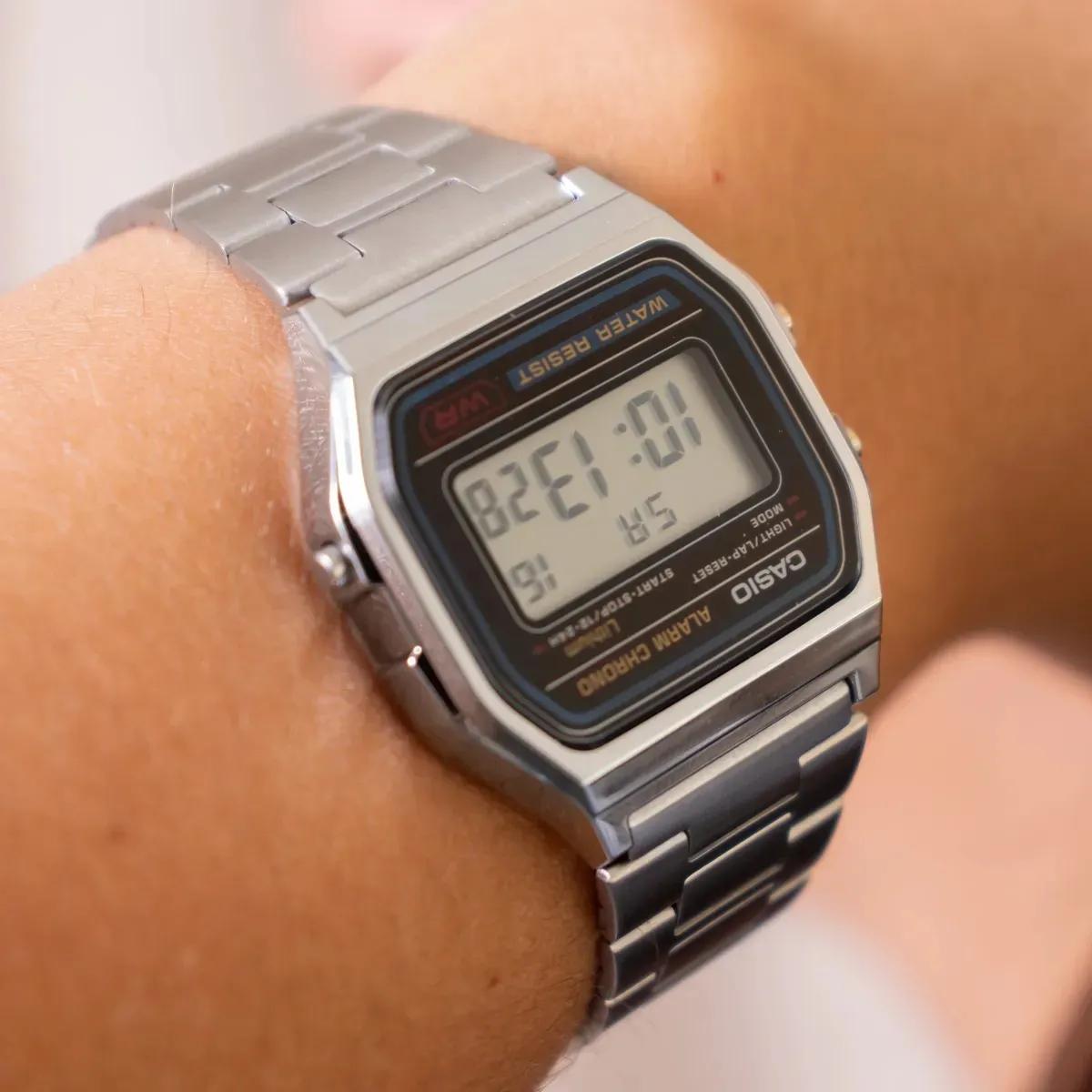 Relógio Unissex Casio Digital A158wa-1df Vintage Aço Inoxidável