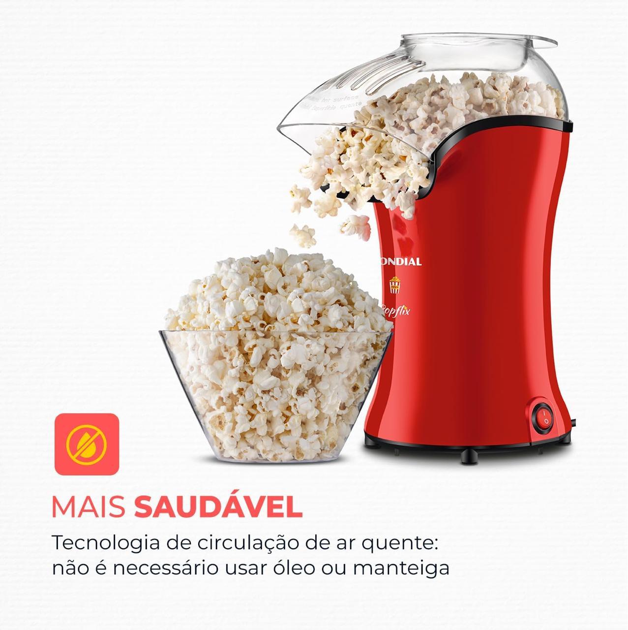 Pipoqueira Popflix Mondial Vermelha 1200W PP-03