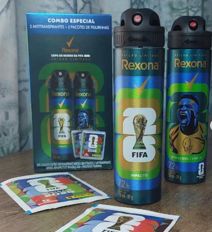 Kit Rexona Men Antitranspirante + Figurinhas Copa do Mundo FIFA 26