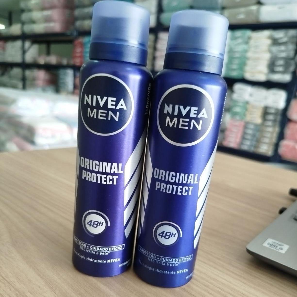 NIVEA MEN Kit Desodorante Antitranspirante Aerossol Original Protect 48h 150ml (2 unidades)