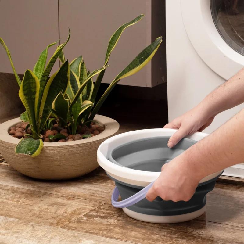 Balde de Silicone Dobrável 5L Retrátil