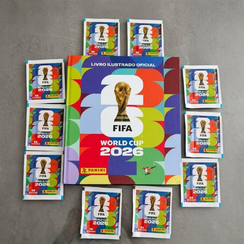 Kit Álbum Capa Dura + 12 Envelopes Figurinhas Copa do Mundo