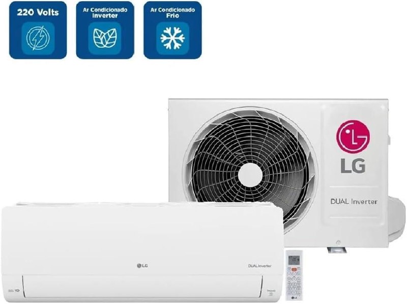 LG Ar Condicionado Split Dual Inverter AI Voice 9000 BTU S3-Q09AA31F