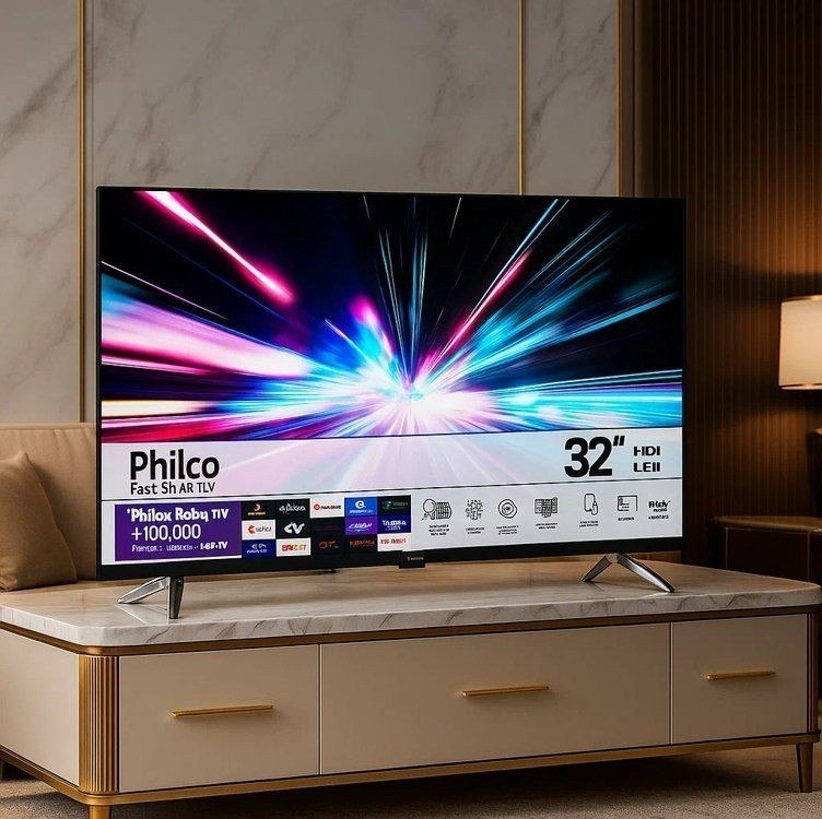Smart TV 32" Philco Roku LED Dolby Audio HDR Wi-Fi
