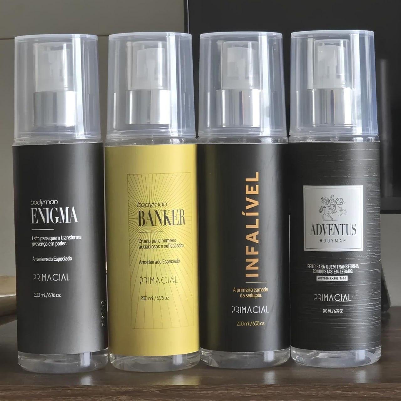 Kit Body Splash Masculino 4 Unidades 200ml Primacial