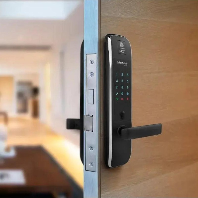 Fechadura Digital Touch Biométrica Intelbras FR 331 Preta