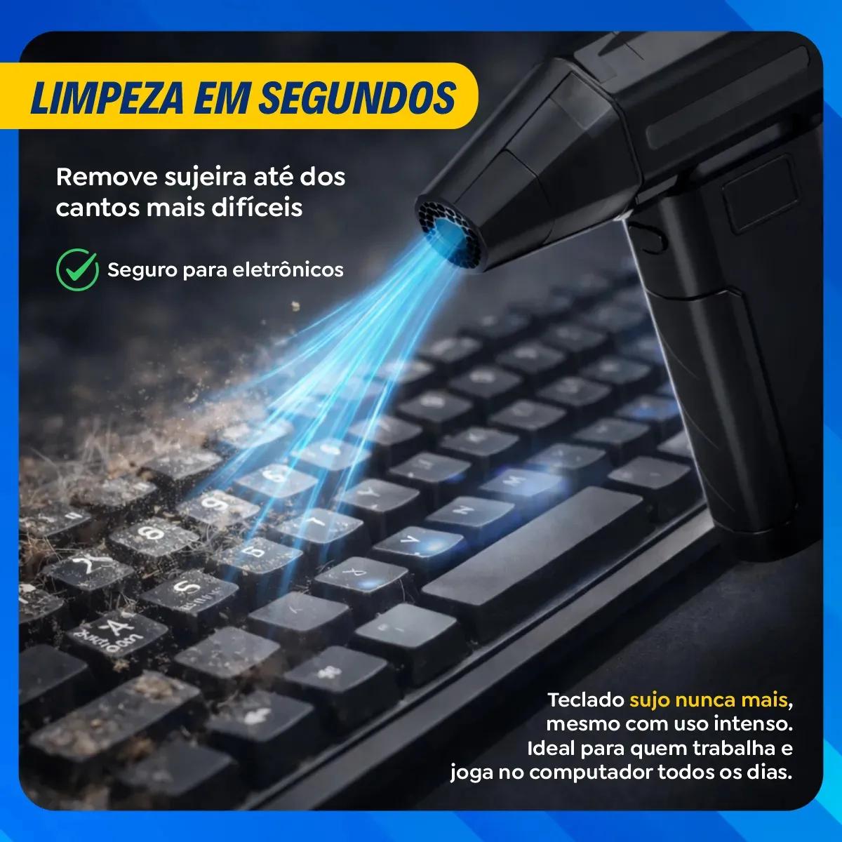Mini Soprador Ar Turbo 130000RPM Sem Fio Recarregável