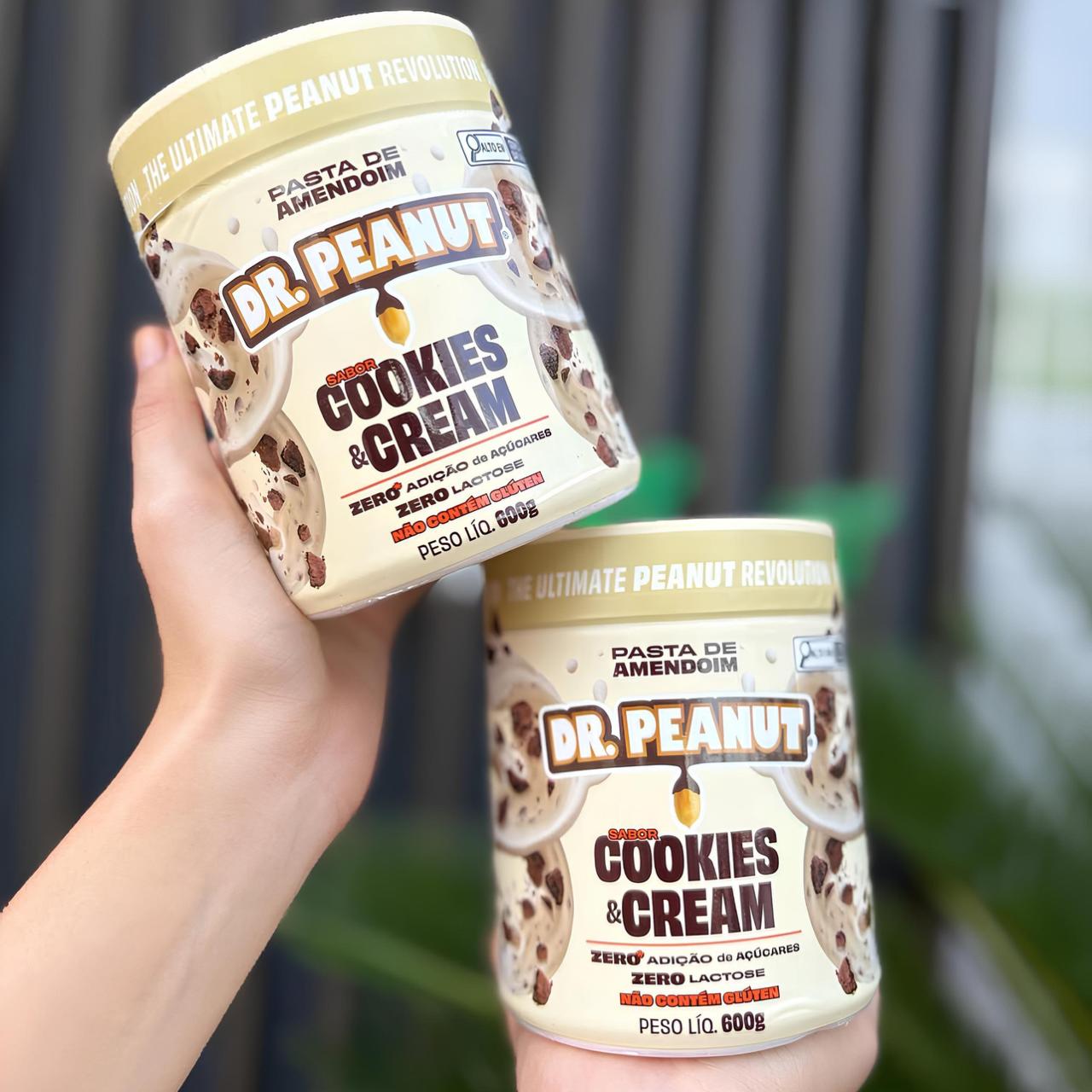 Pasta de Amendoim Dr. Peanut Cookies & Cream 600g