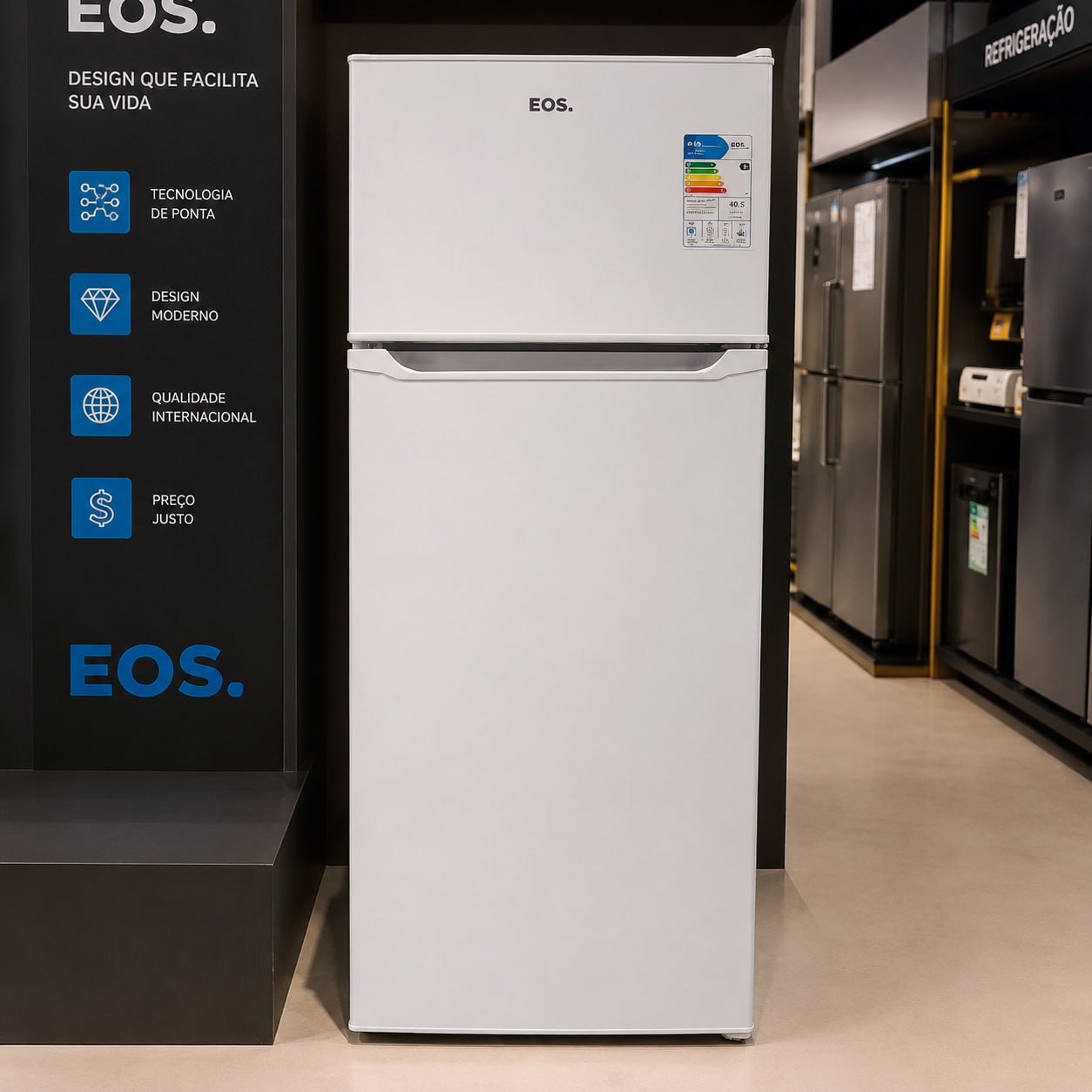 Geladeira EOS 240L Duplex Branco 110/220V