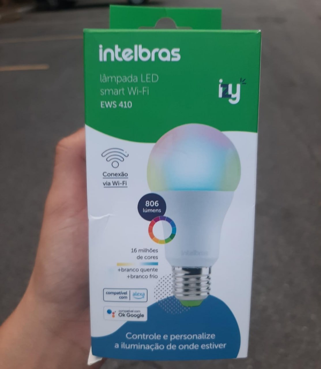 Lâmpada Inteligente Intelbras EWS 10W RGB Wi-Fi