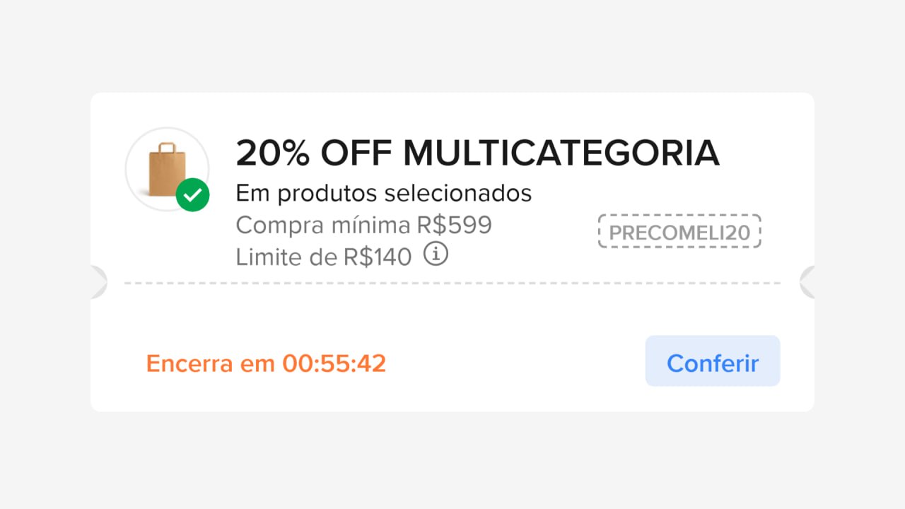 Cupom Mercado Livre - 20% OFF em Produtos Selecionados