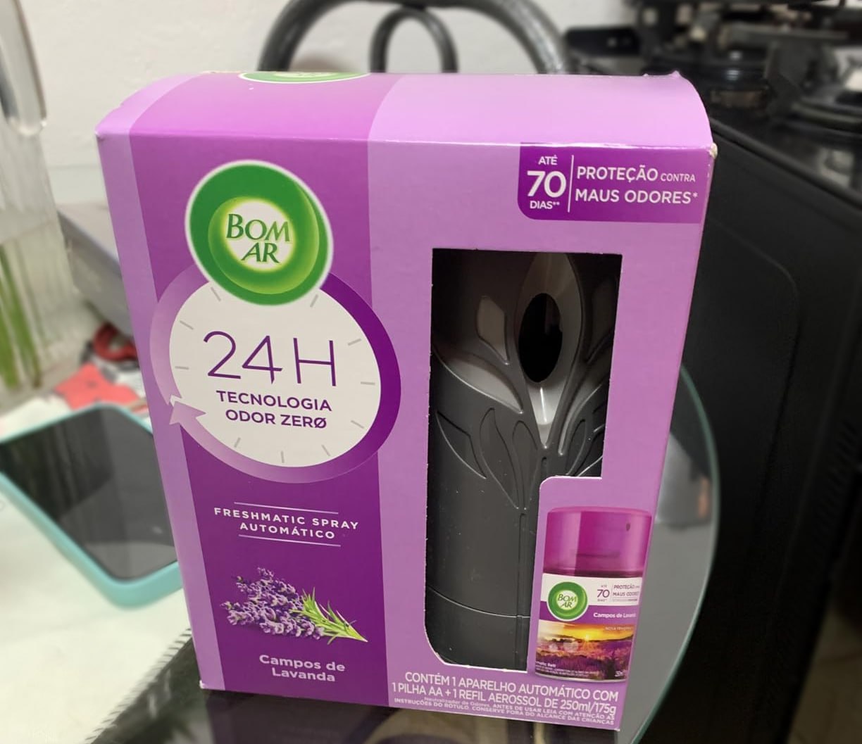 Aromatizador Automático Campos de Lavanda 250ml Bom Ar