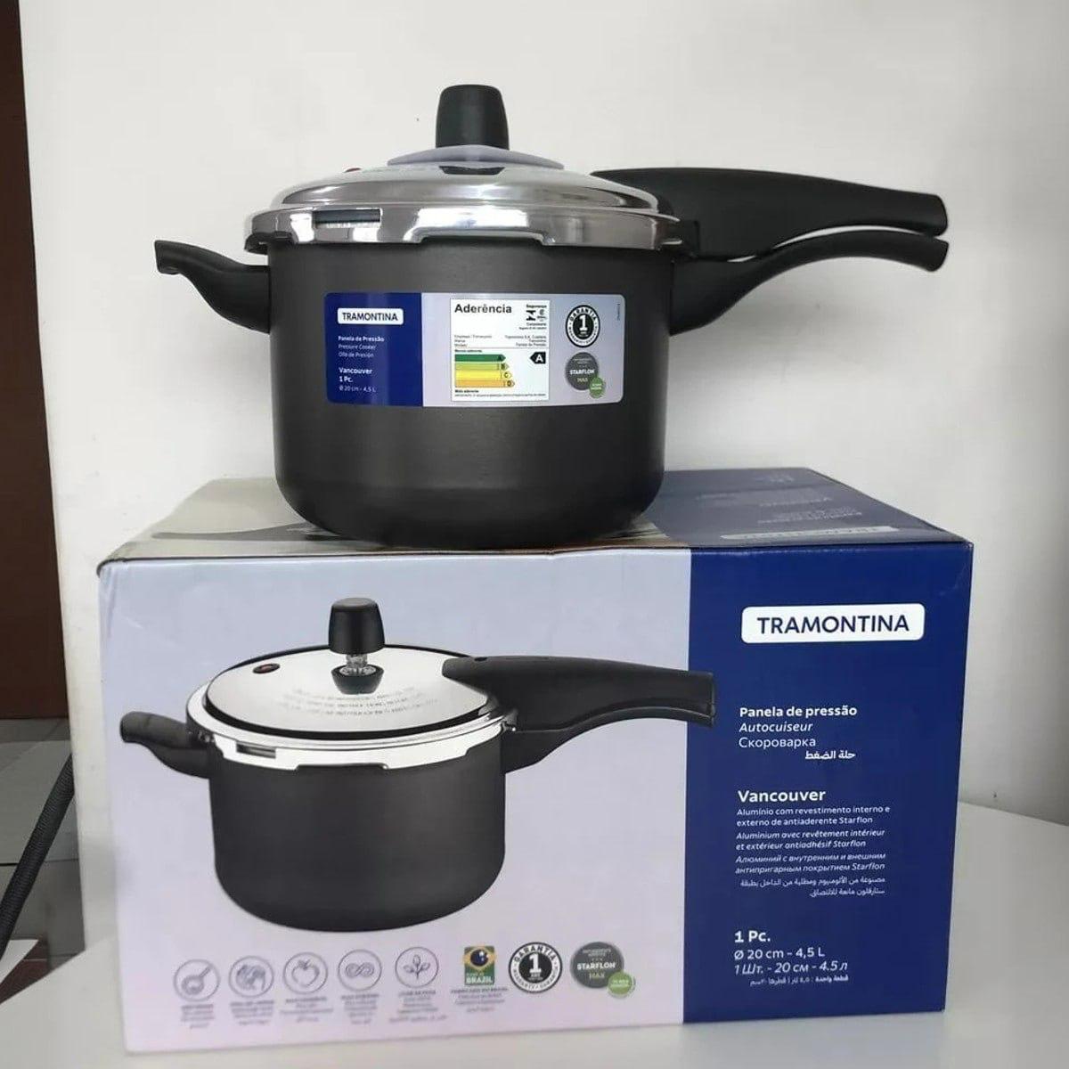Panela Pressão 20cm Vancouver Tramontina 4,5L Preta