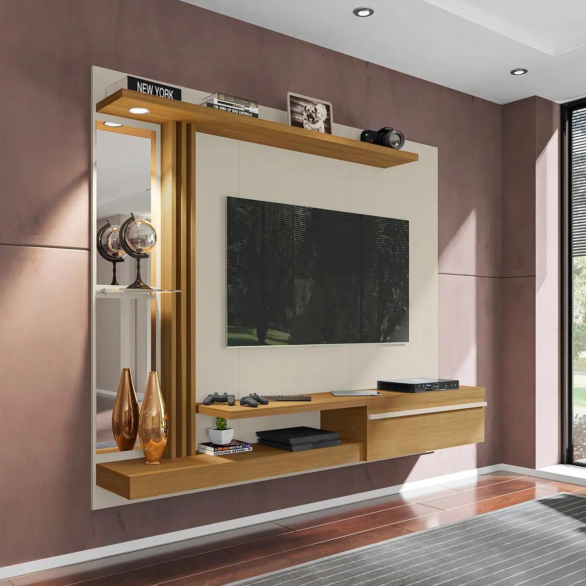 Rack Sala Estante para TV até 55" Denver com LED
