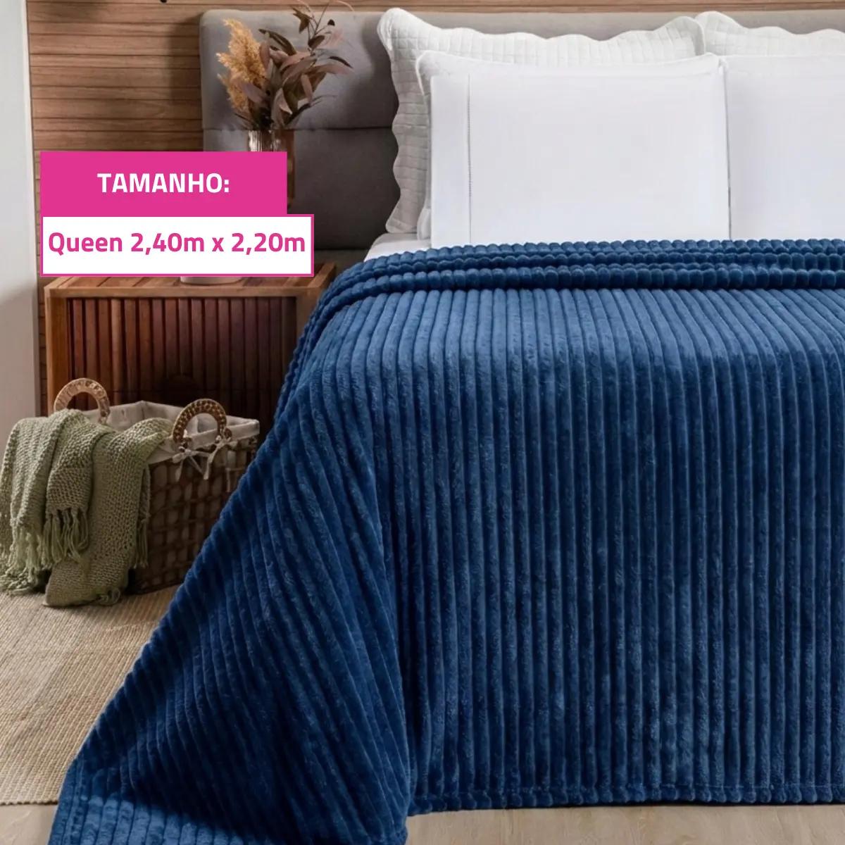 Cobertor Manta Fleece Soft Queen Microfibra