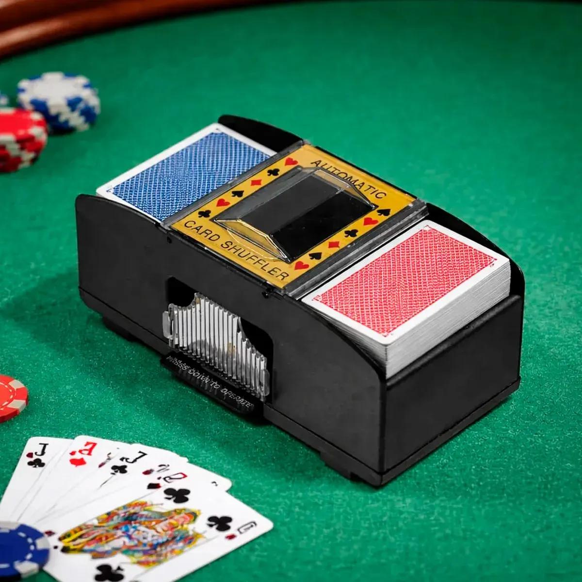 Embaralhador de Cartas Automático à Pilha para 2 Baralhos