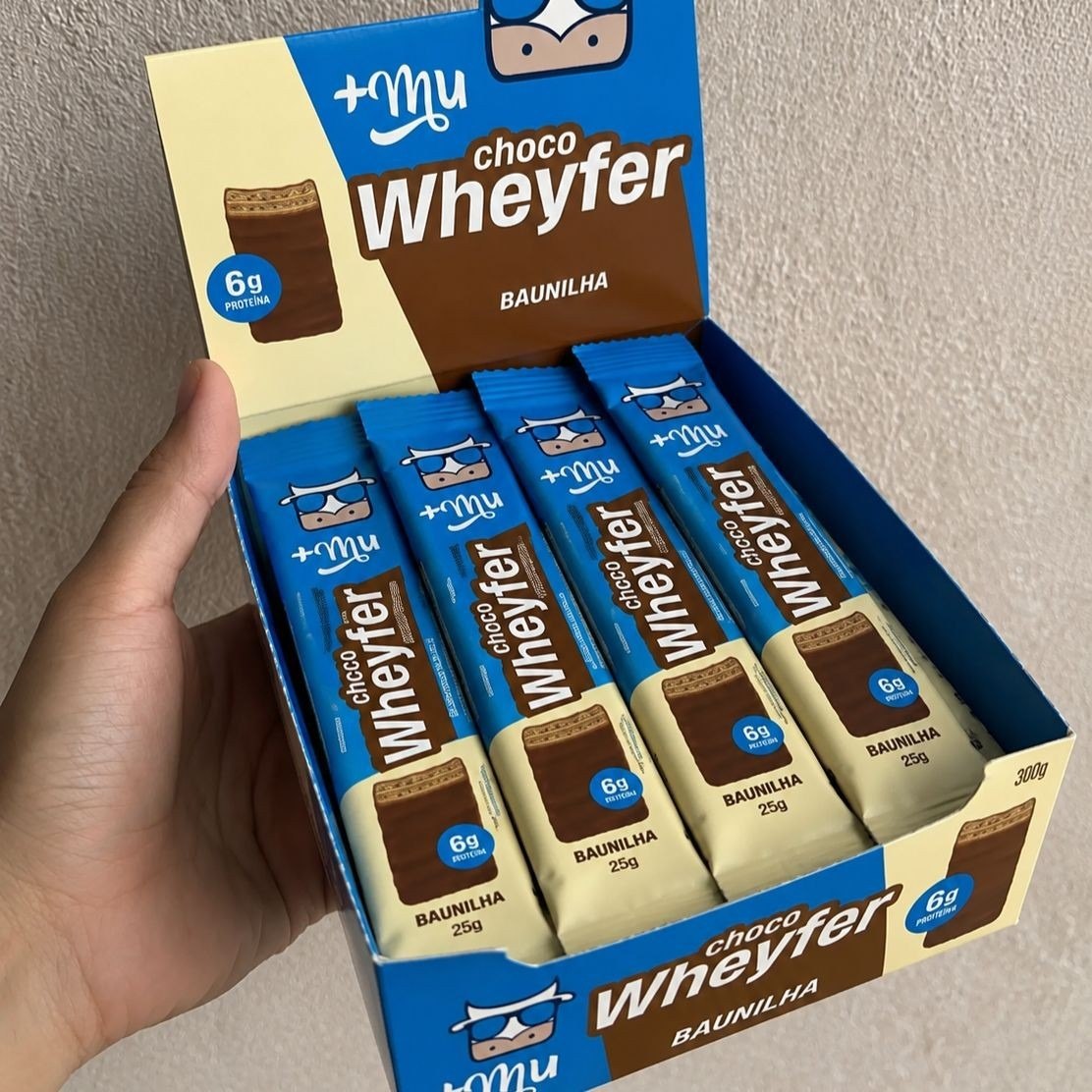 Chocowheyfer Proteico Sabor Baunilha 12 Unidades 6g Proteína
