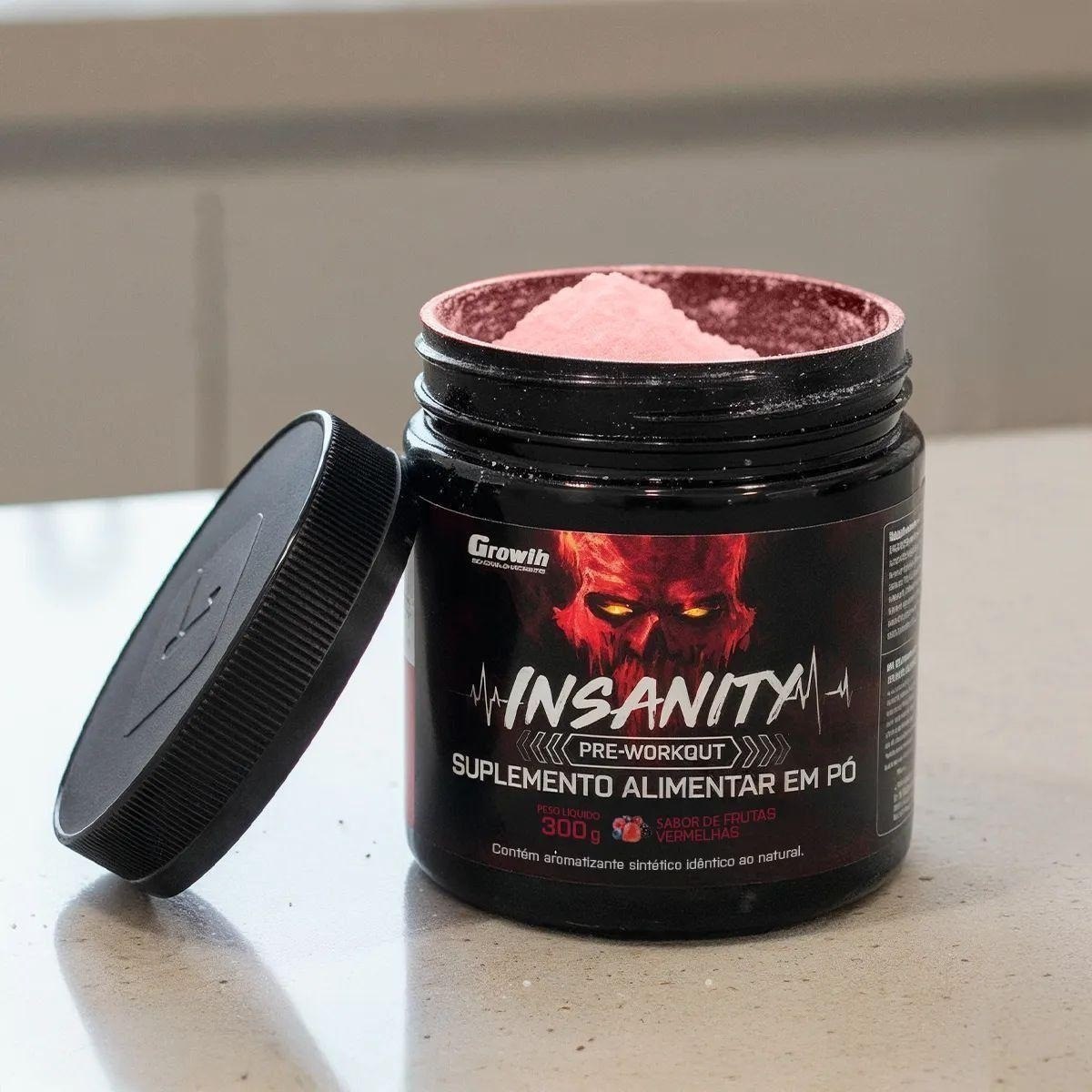 Pré-treino Insanity 300g Growth Supplements - Frutas Vermelhas