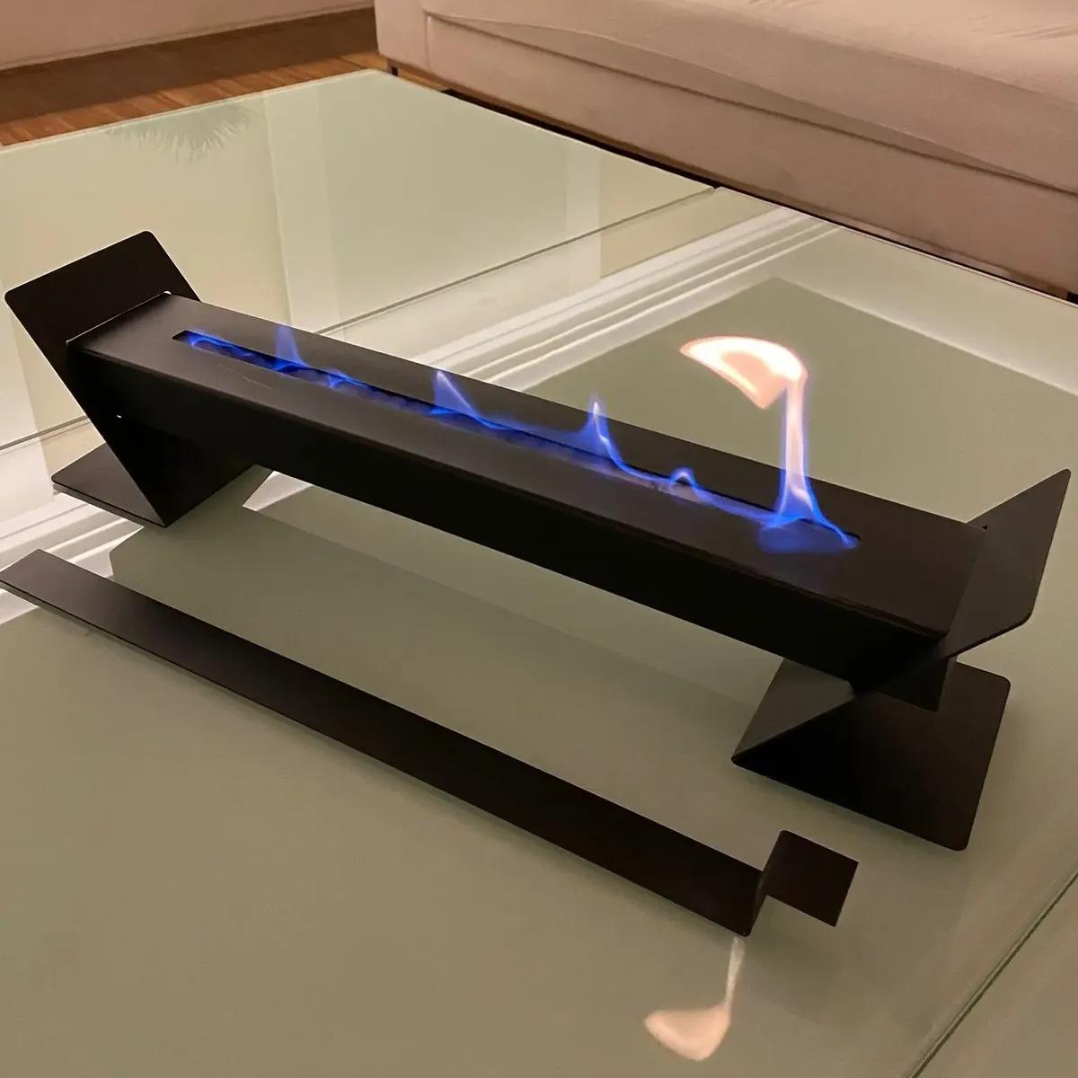 Lareira Ecológica Portátil Álcool Etanol Preta 1L 56cm