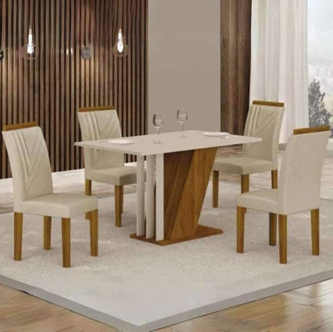 Conjunto Sala de Jantar Miami com 4 Cadeiras