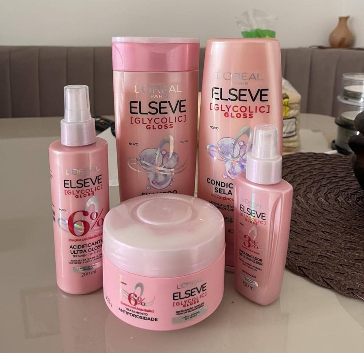 Kit Glycolic Gloss - 5 Produtos Completo para Cabelos