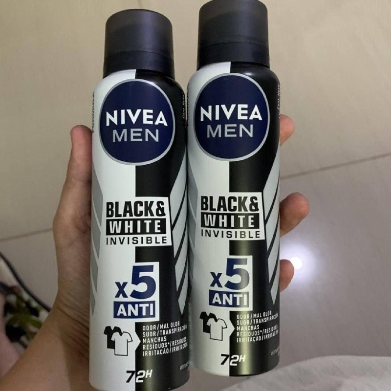 Kit 2 NIVEA Desodorante Aerosol Men Black&White Invisible