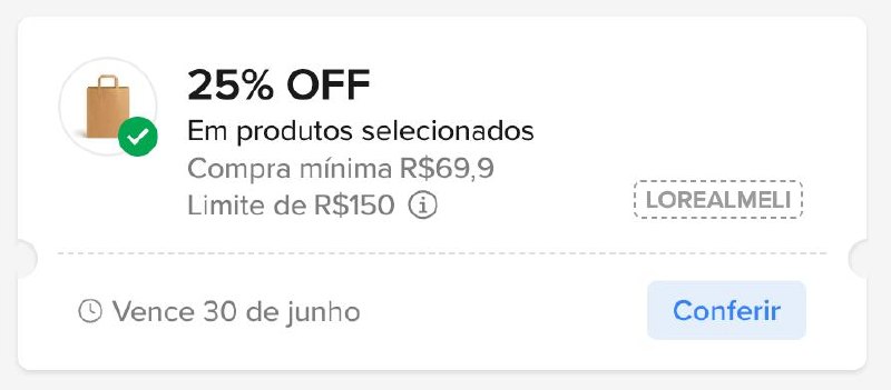 Cupom L'Oréal 25% OFF Mercado Livre