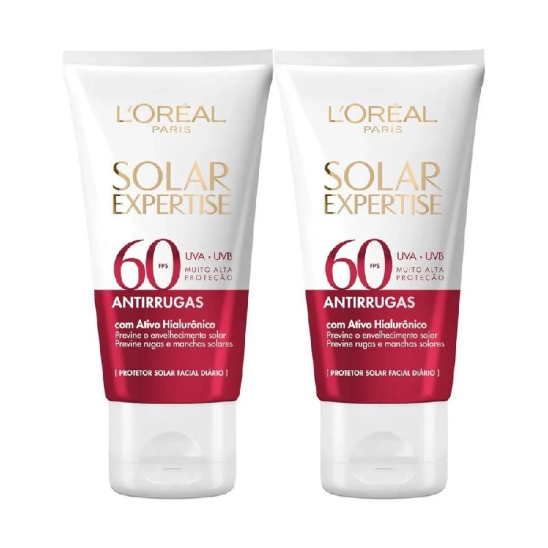 Kit Loreal Paris Protetor Solar Facial Antirrugas FPS60 40g