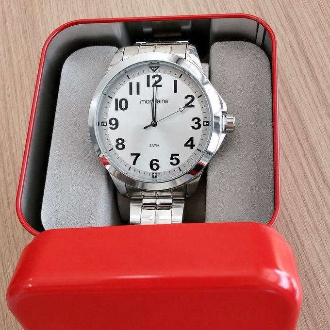 Relógio Mondaine Quartzo Prata Prova D'água 50m