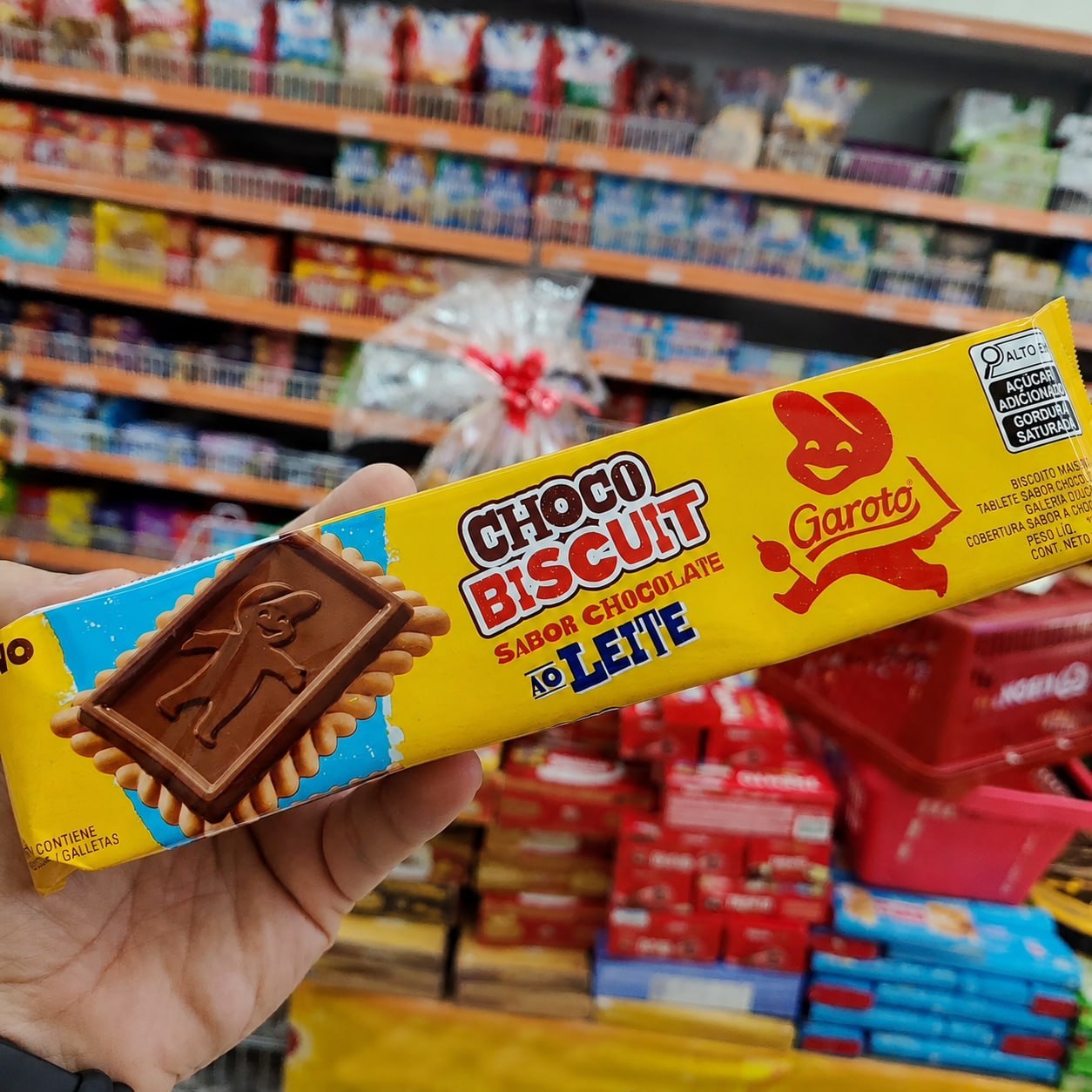 Biscoito Garoto Chocobiscuit Chocolate ao Leite 78g