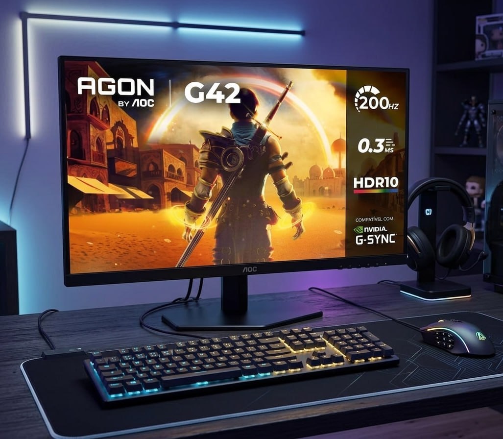 Monitor Gamer AOC AGON G42 27" 200Hz 0,3ms IPS