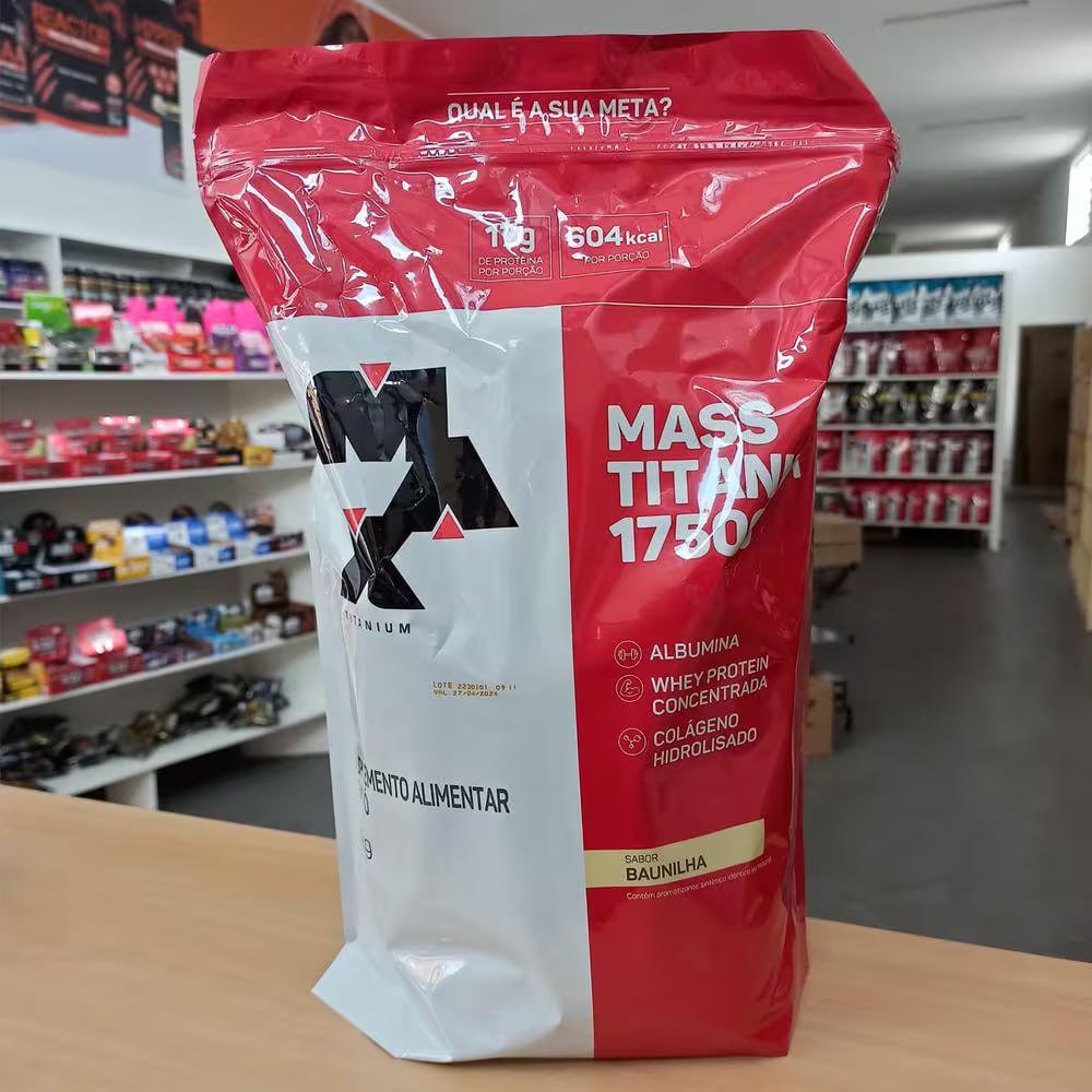 Mass Titanium 17500 Baunilha 3KG - Max Titanium