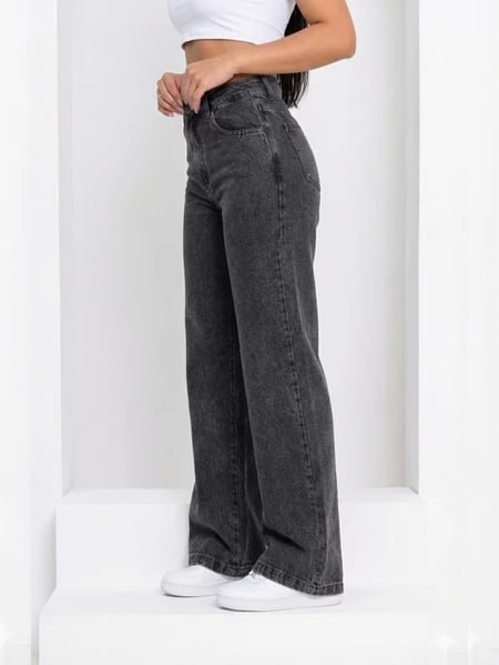Calça Wide Leg Jeans - Tamanhos 34 a 44