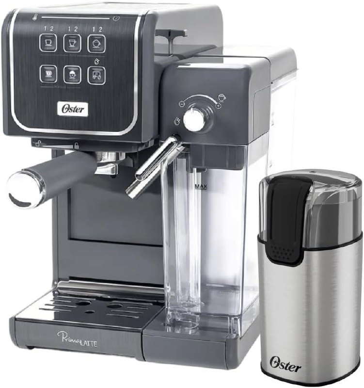 Kit Oster Cafeteira PrimaLatte Touch + Moedor Elétrico 220v