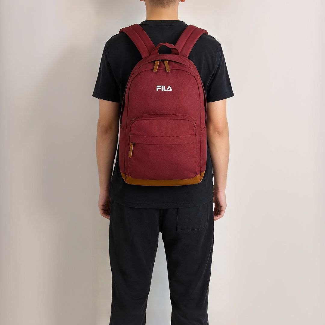 Mochila Fila Retro Letter Marrom Escuro 18L