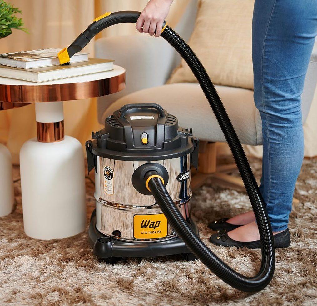 Aspirador de Pó e Água WAP GTW INOX 20L Barril 1600W