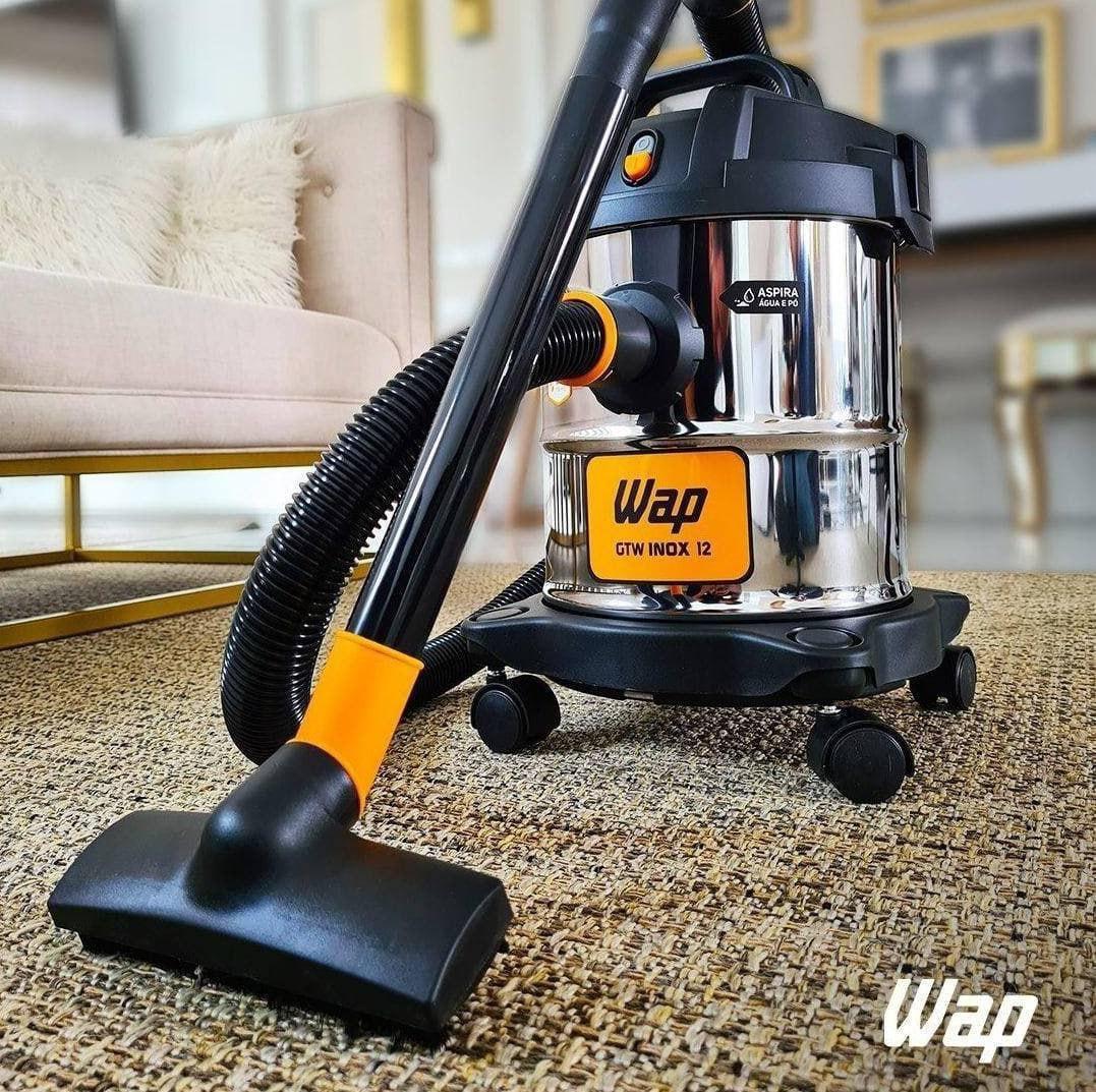 Aspirador de Pó e Água WAP GTW INOX 12 1400W 110V com Bocal Sopro