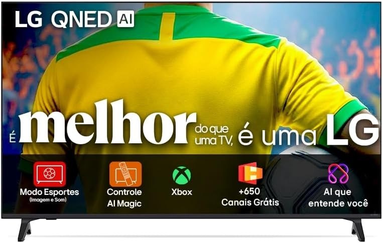 Smart TV 4K 50" LG QNED73 Portal de Games Processador AI α7 Gen8