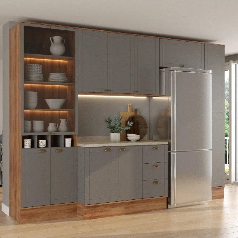 Cozinha Completa Milla Ultra Cinza Carraro