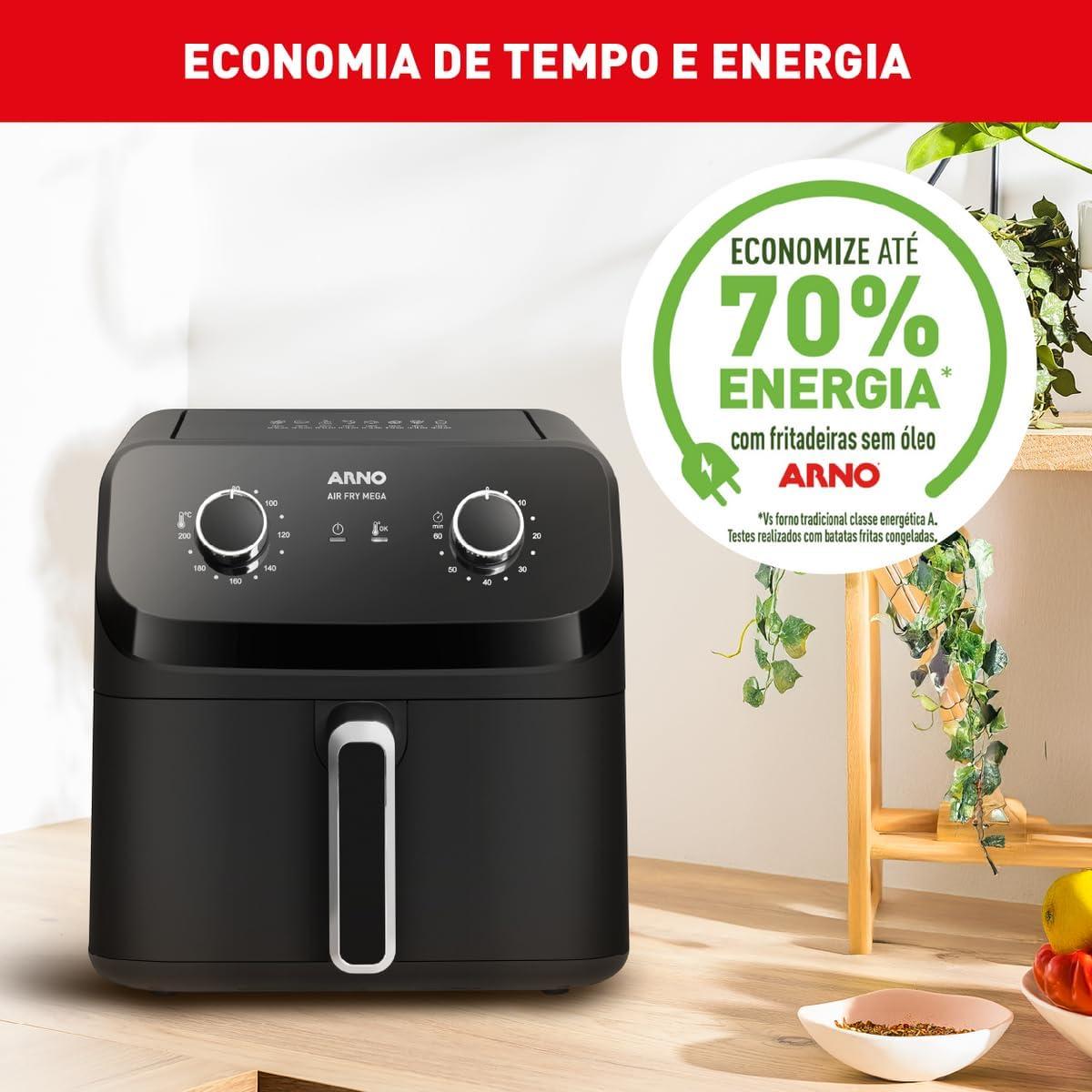 Fritadeira Sem Óleo Arno Air Fryer Mega AFM7 7,5L 1700W