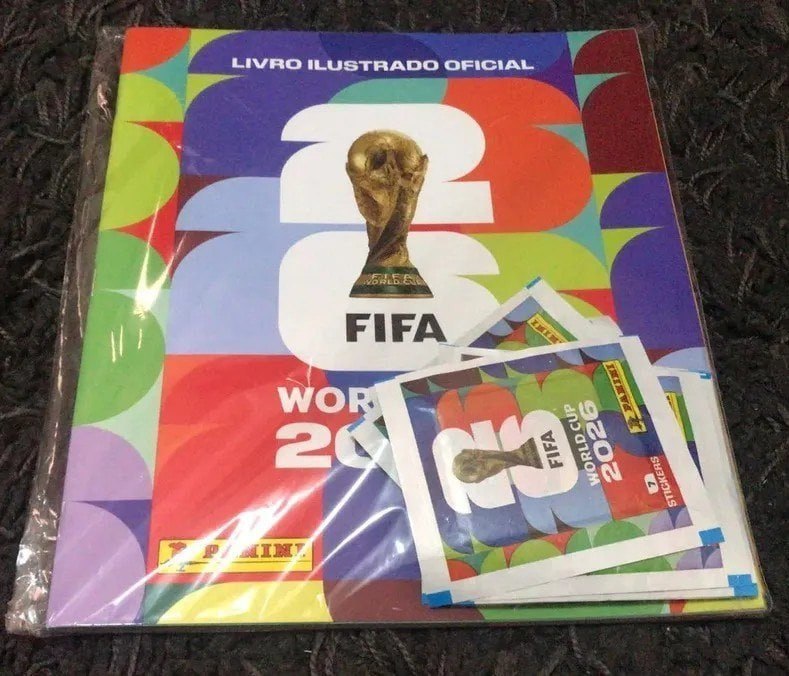 Kit 12 Envelopes Figurinhas Copa do Mundo 2026 + Cartela