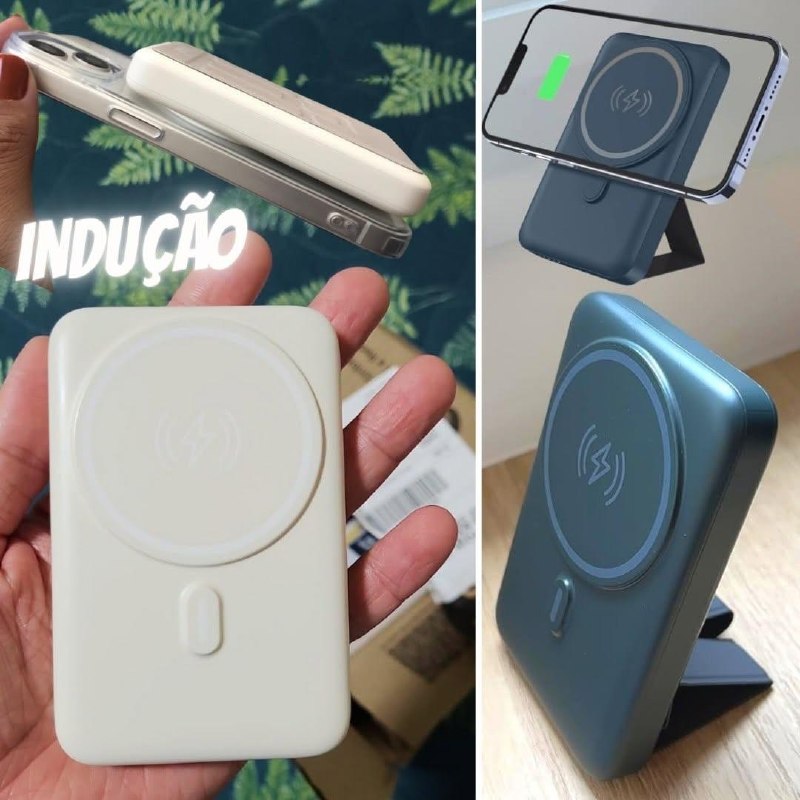 Carregador Portátil por Indução Geonav 10.000 mAh com Suporte