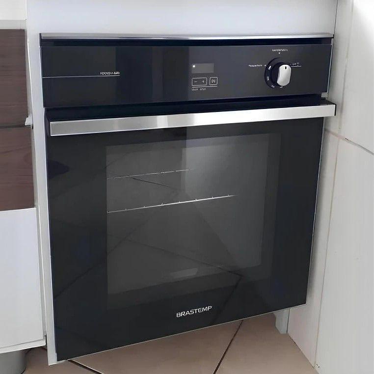 Forno de Embutir a Gás Brastemp 78L com Grill e Timer Touch