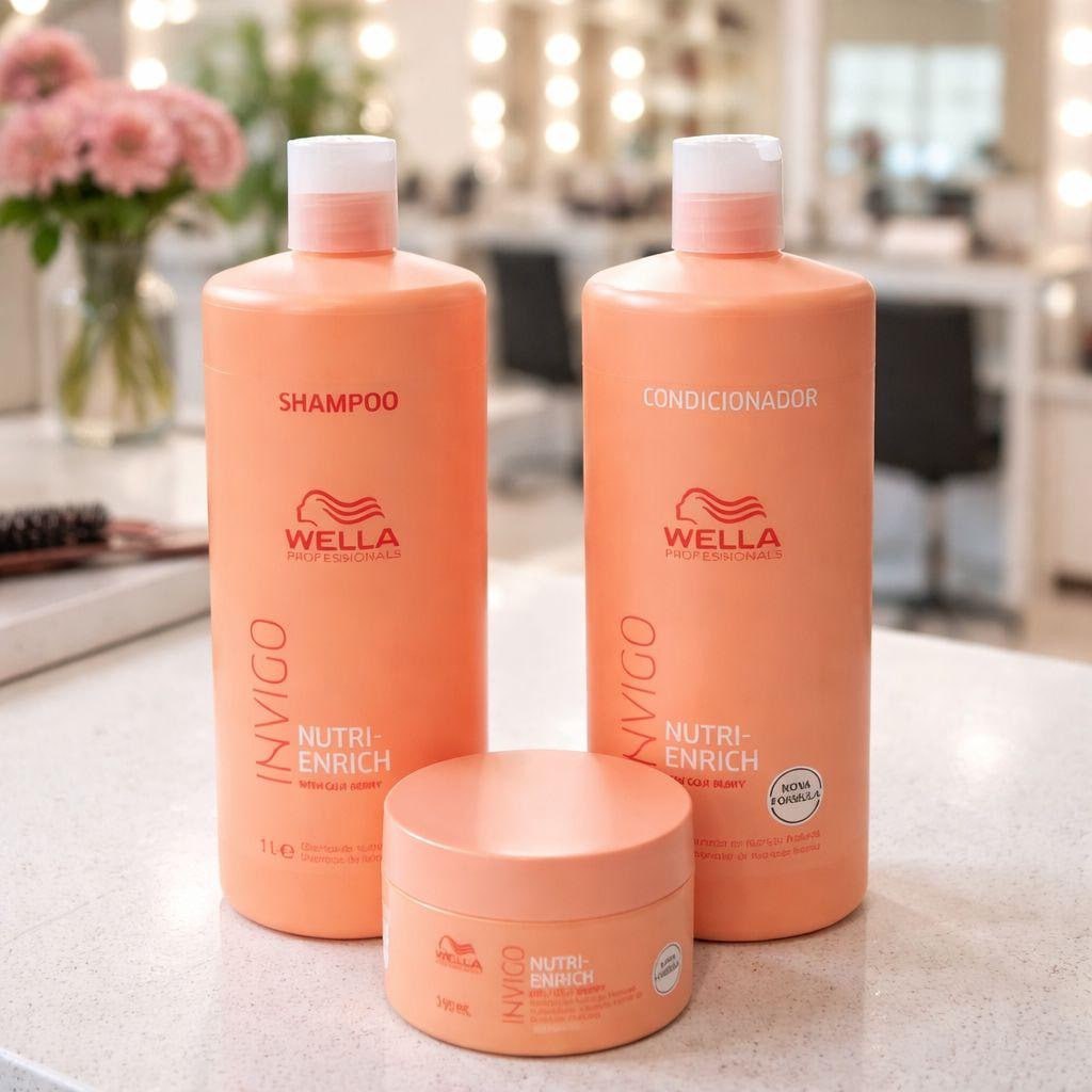 Kit Wella Pro Invigo Shampoo Condicionador Máscara 1L