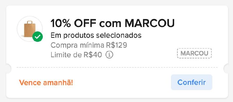Cupom Mercado Livre 10% OFF