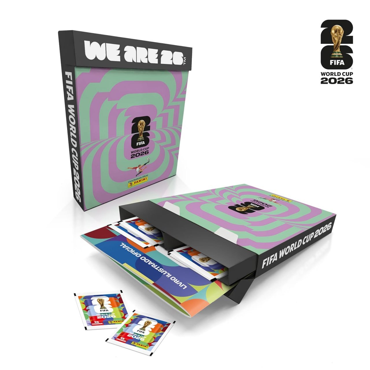 Box Fliptop FIFA WORLD CUP 2026 - Álbum + 30 Envelopes
