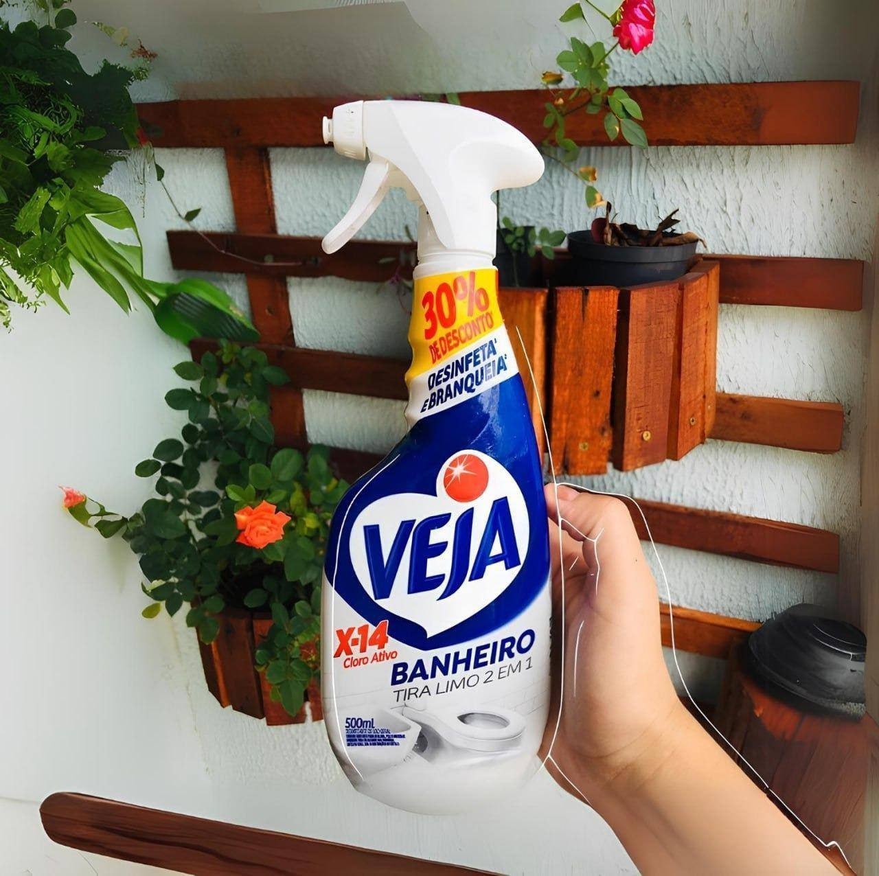 Spray Tira Limo Veja Banheiro X14 500ml - 2 Unidades
